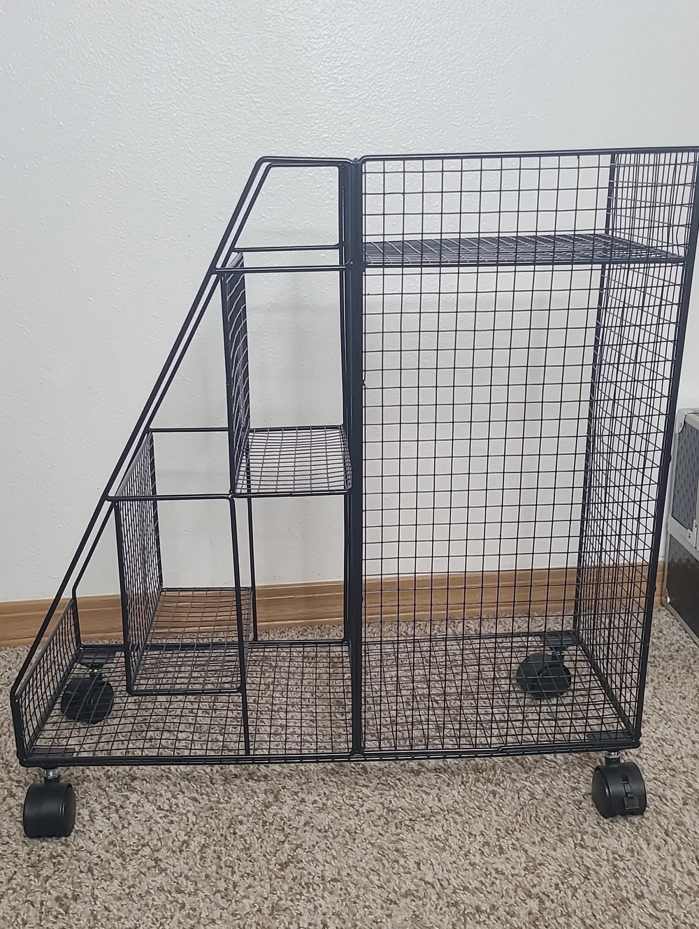 Black Wire Rolling Storage Organizer - Home Storage & Organization